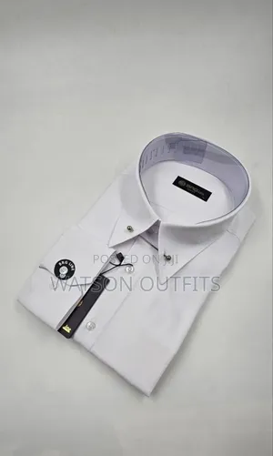 Men's BRG Line Shirts With Long Collars and Pin