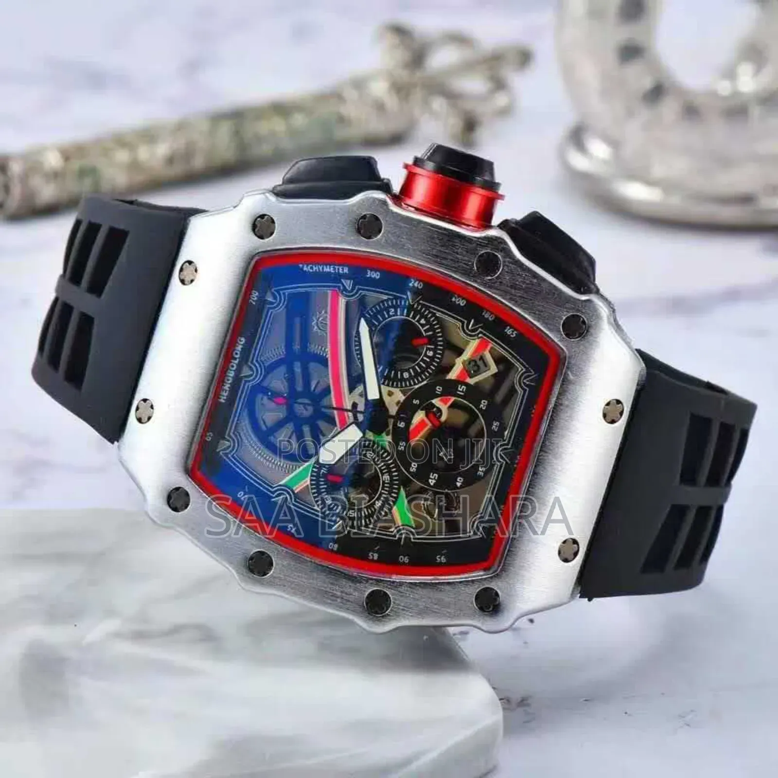 Richard Mille Rm 11 Silver and Black Watch