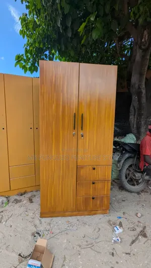 Kabati Milango Miwili Full Mbao Hina Kioo