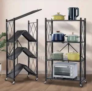 Folding Metal Kitchen Rack With 5layes Length 163cm