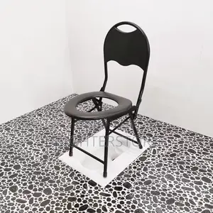 Folding Toilet Chair With Armrest Metal Non Rust