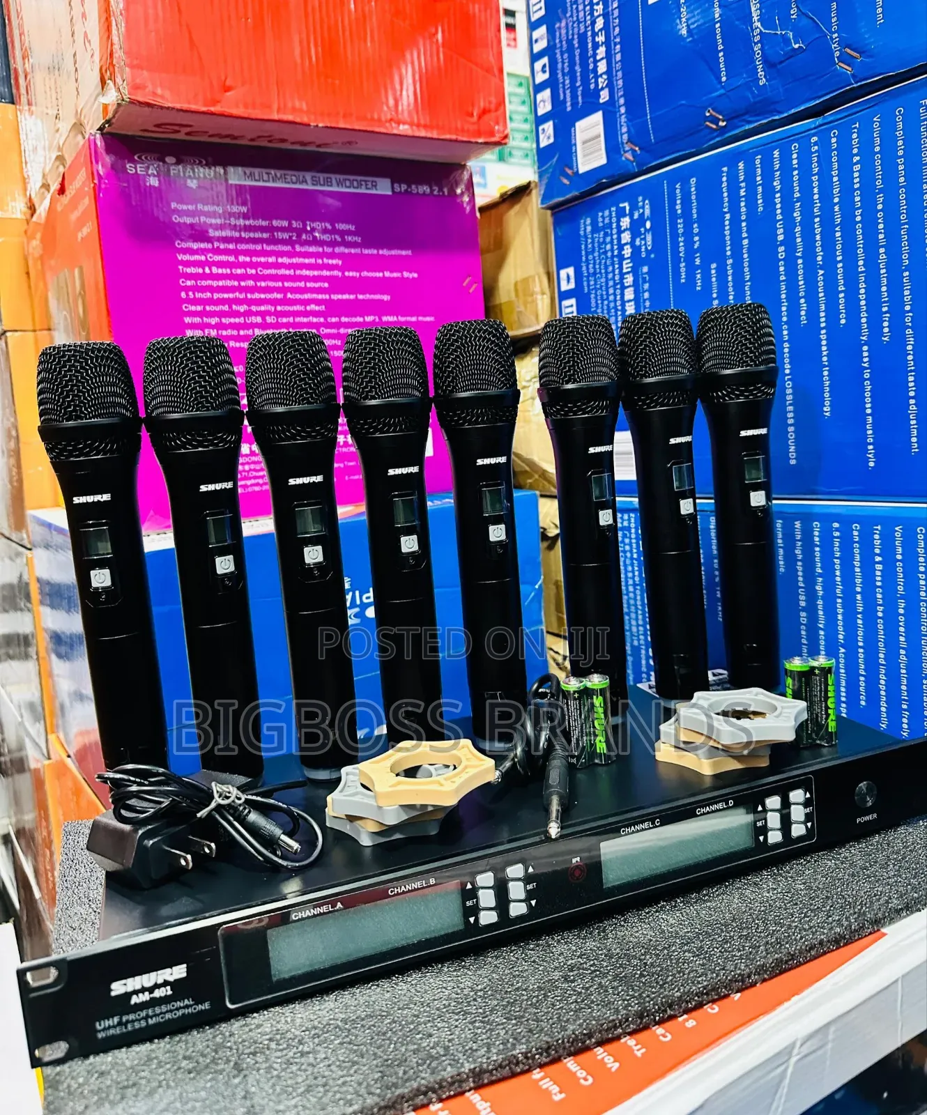 Shure Proffessional Wireless Microphone 8 Pieces