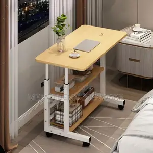 Adjustable Laptop Table With Movable Wheels
