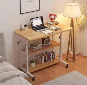 Adjustable Laptop Table With Movable Wheels