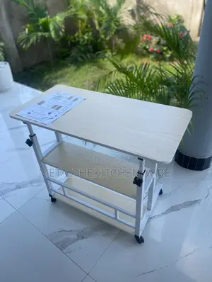 Adjustable Laptop Table With Movable Wheels