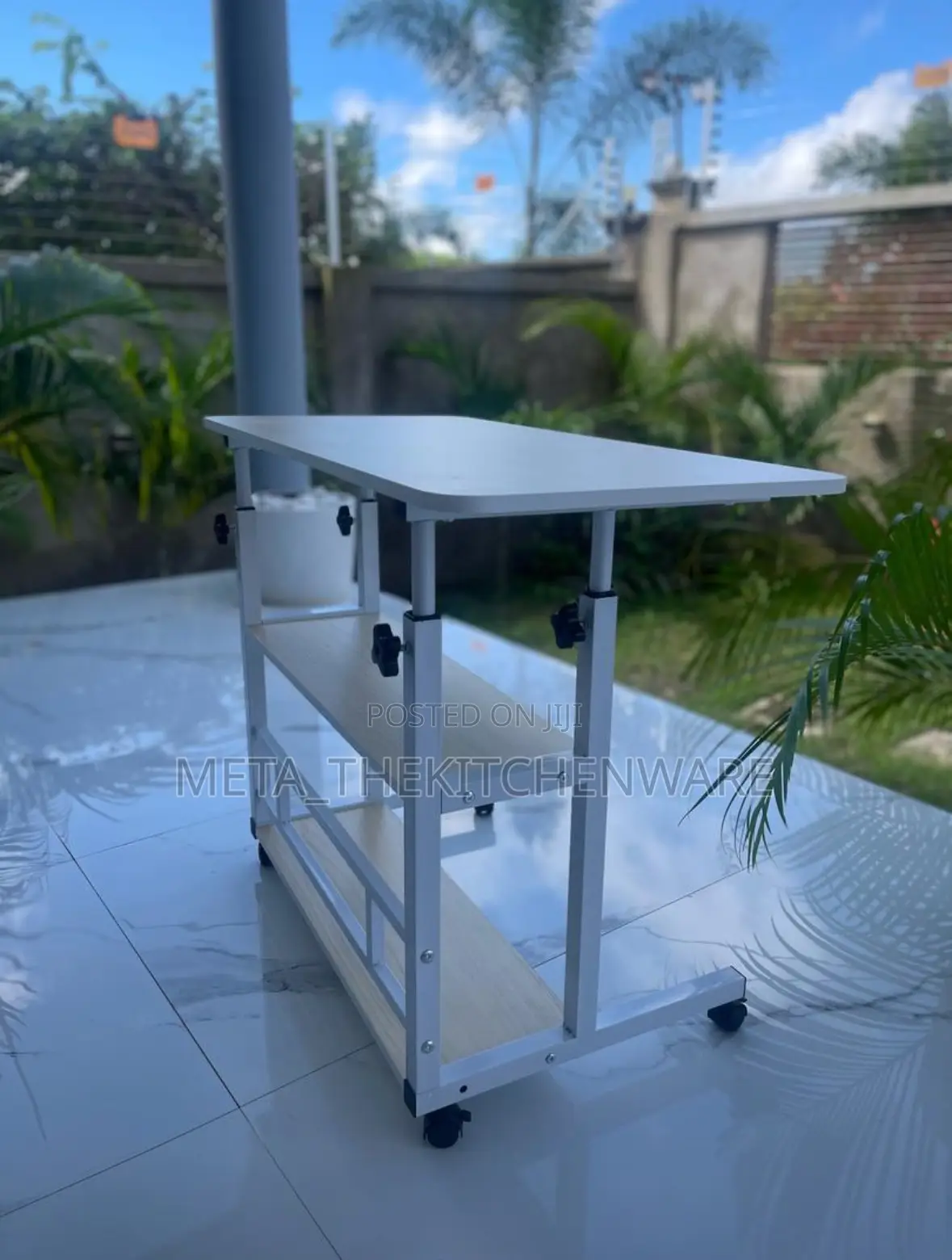 Adjustable Laptop Table With Movable Wheels