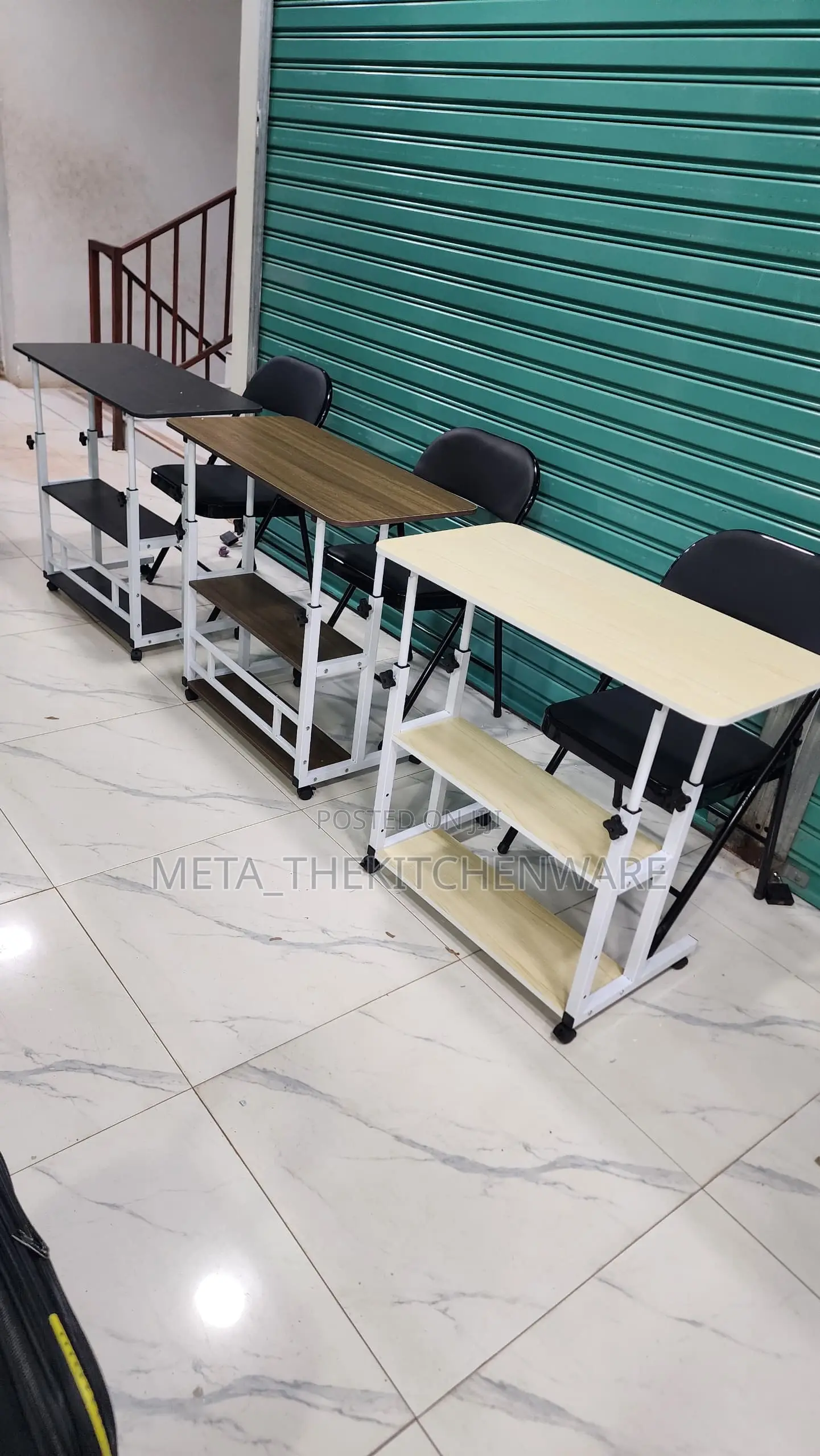 Adjustable Laptop Table With Movable Wheels