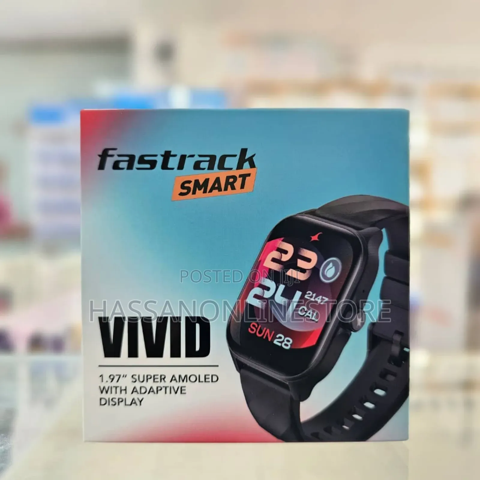 Fastrack Smartwatch Vivid Black Case Black Silicone Strap