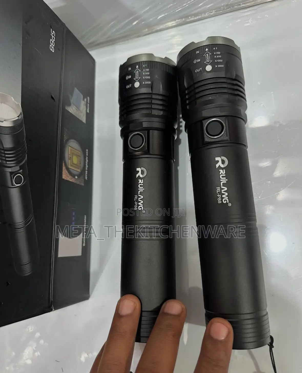 Ruilang Rechargeable Flashlight Torch With Adjustable Focus