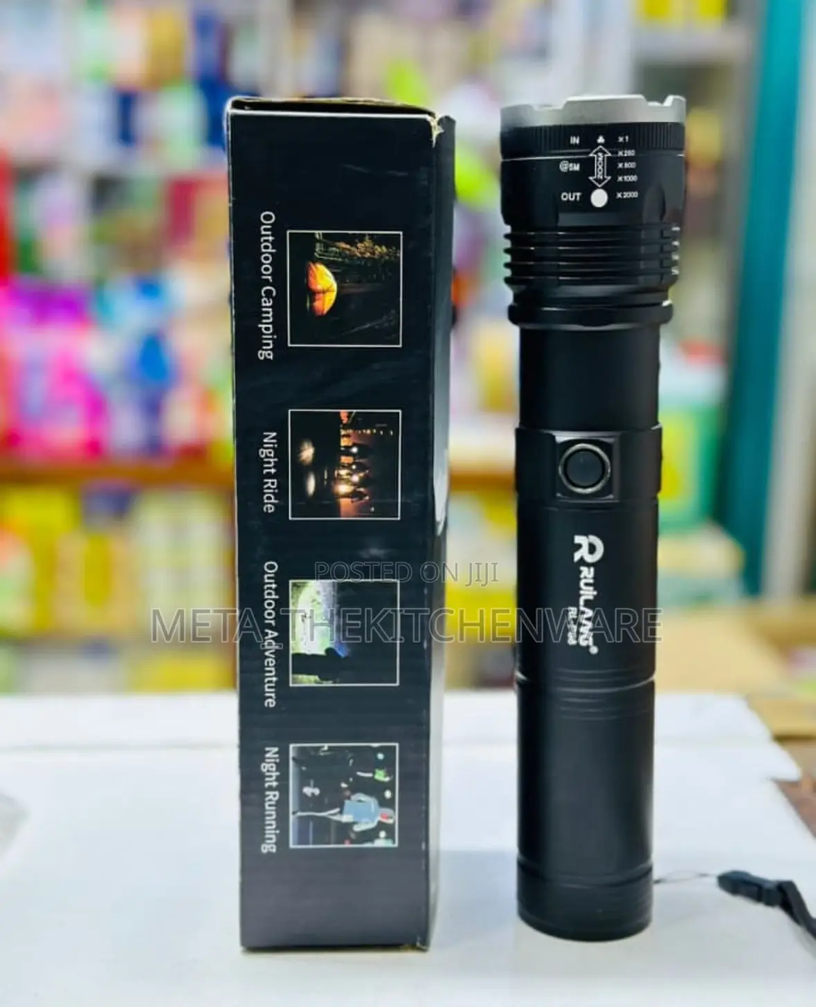 Ruilang Rechargeable Flashlight Torch With Adjustable Focus