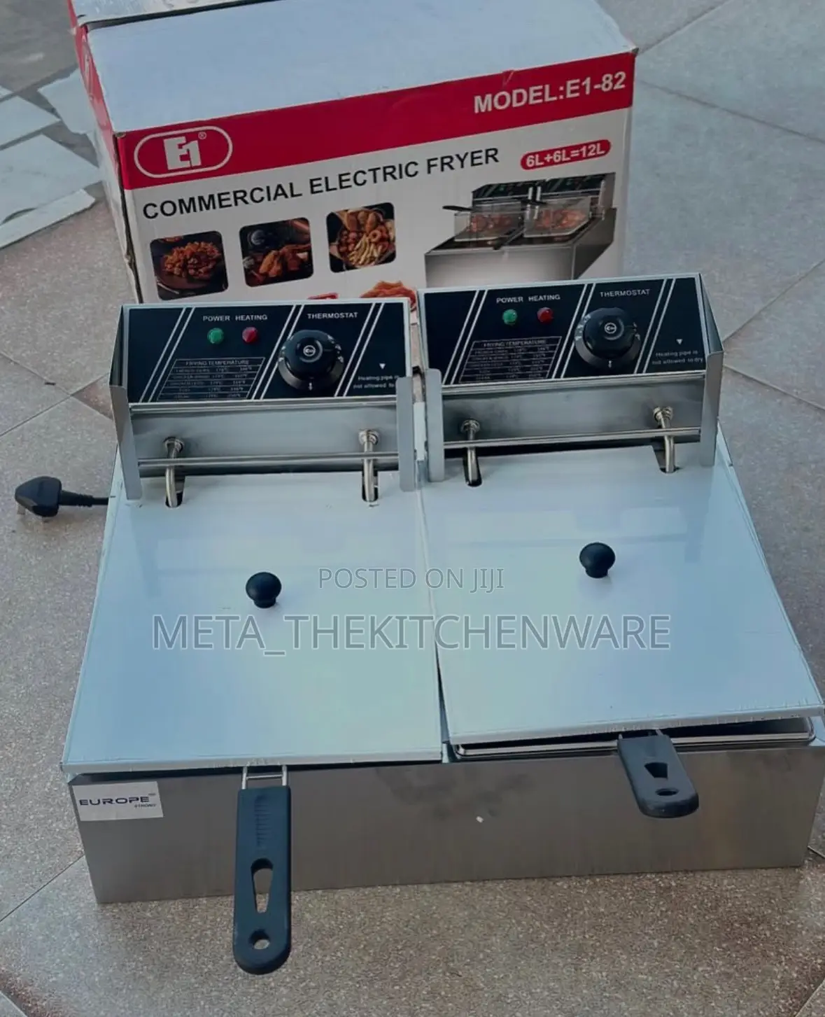 Europe1 Electric Dual Deep Fryer 12l (6l + 6l)