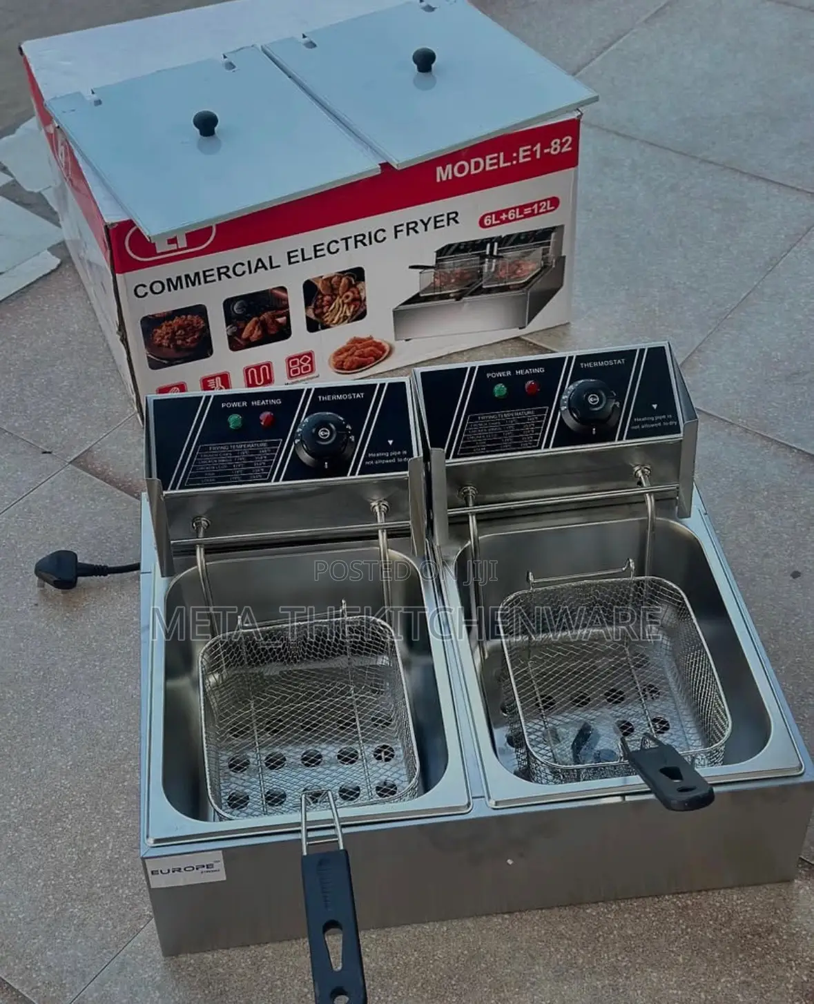 Europe1 Electric Dual Deep Fryer 12l (6l + 6l)