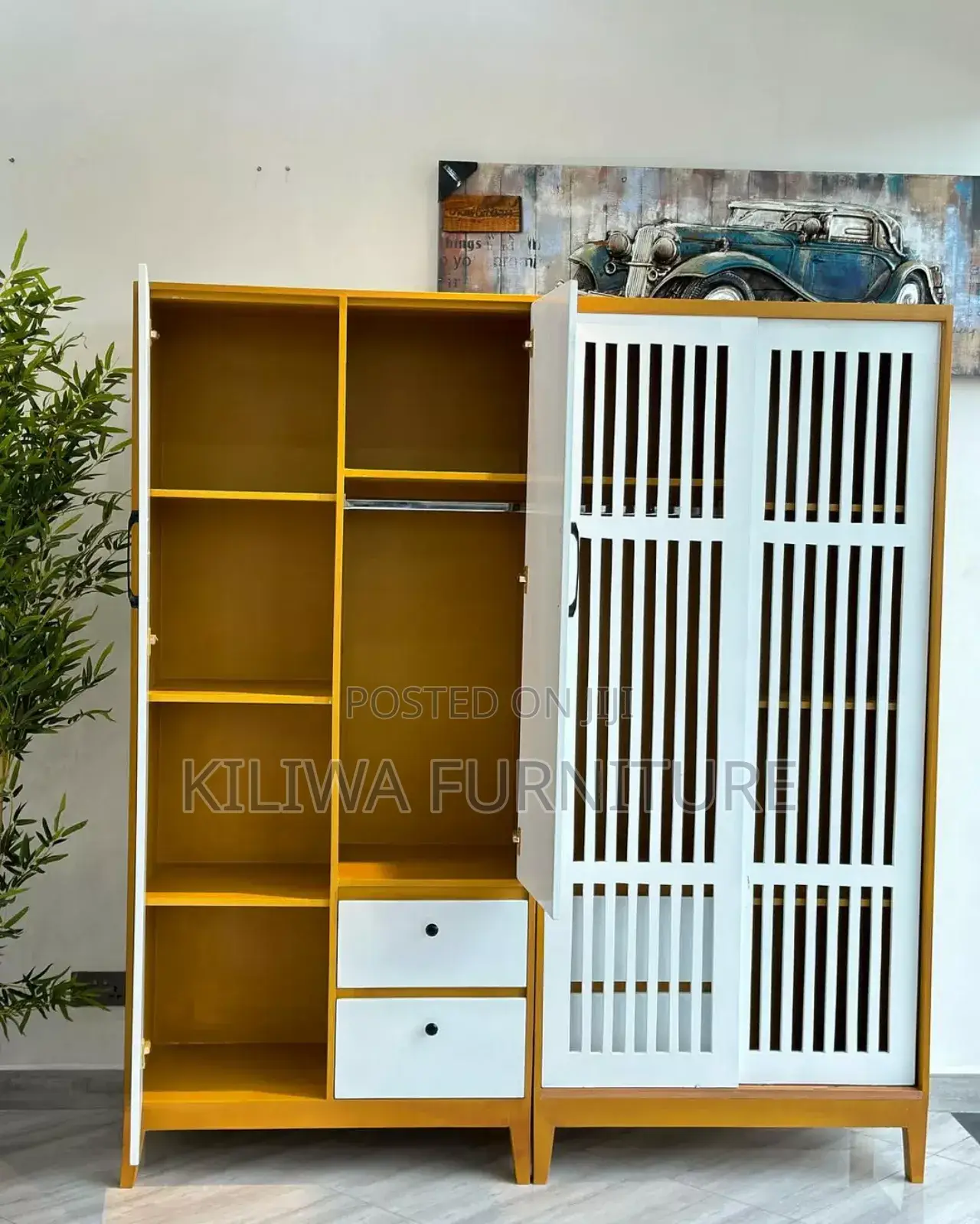 Combined Two Wardrobes and Shoe Rack