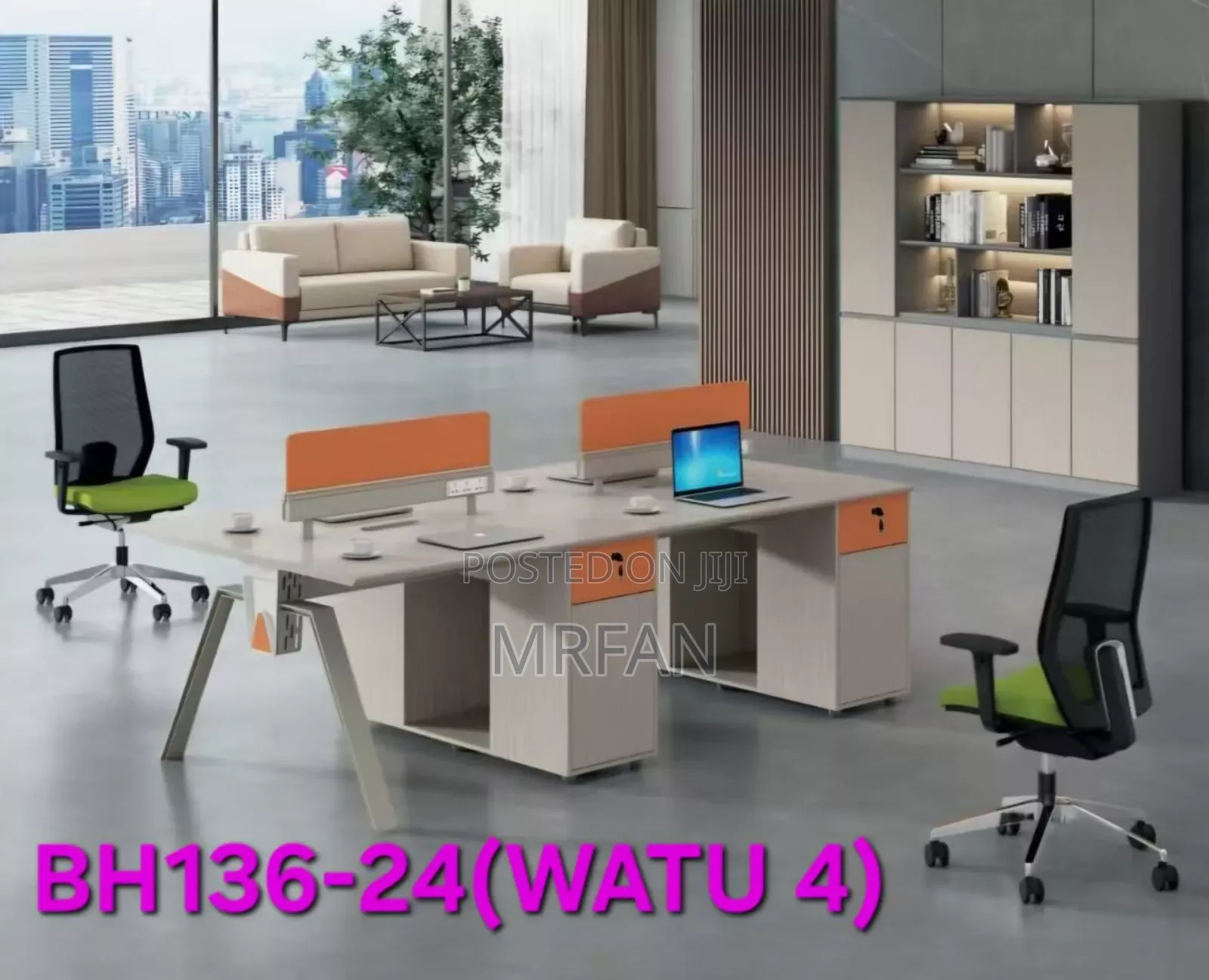 Working Station Four People Meza Ya Ofisi Watu Wa 4