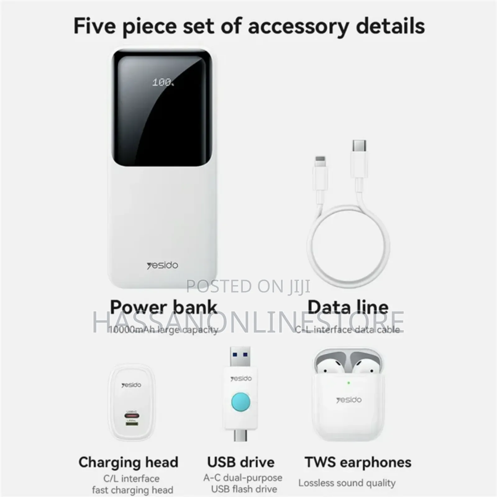 Yesido Cg10 5-in-1 Power Band Set 10000mah