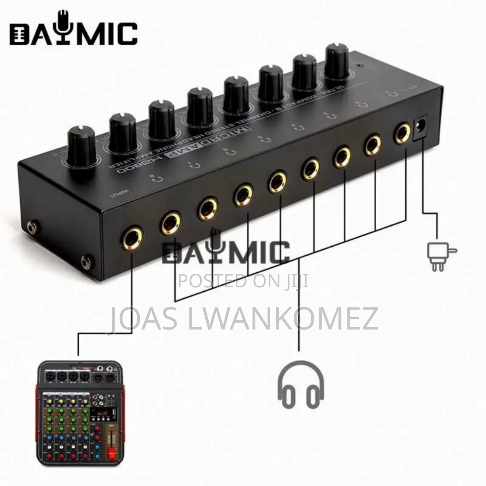 Headphones Splitter Amplifier(8x)