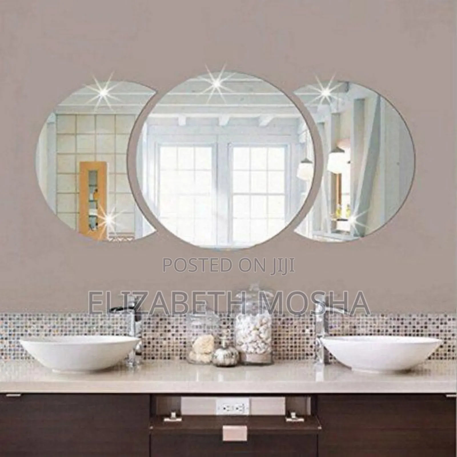 Acrylic Wall Mirrors Set (3pcs)* Shape: Circle