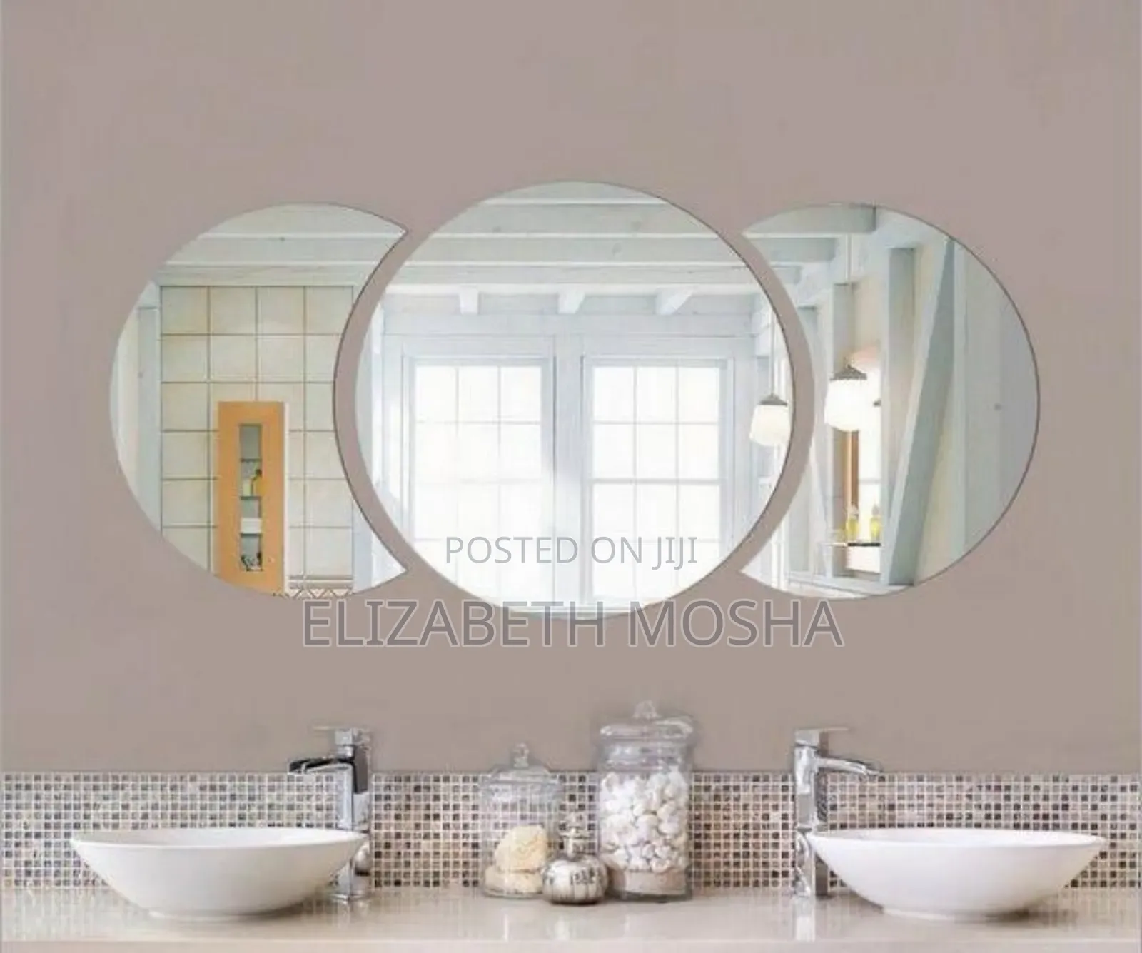 Acrylic Wall Mirrors Set (3pcs)* Shape: Circle