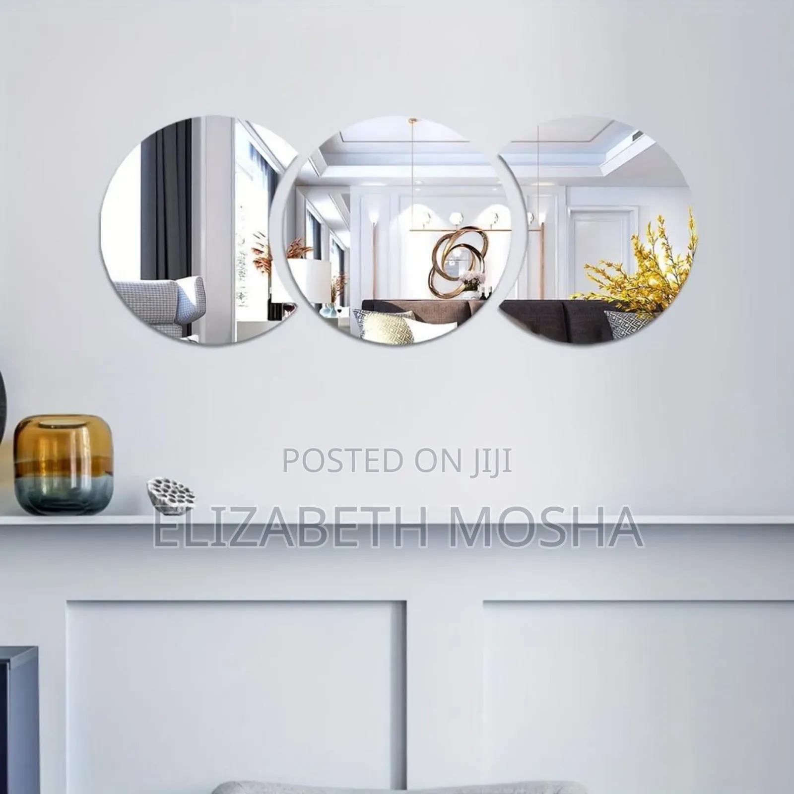 Acrylic Wall Mirrors Set (3pcs)* Shape: Circle
