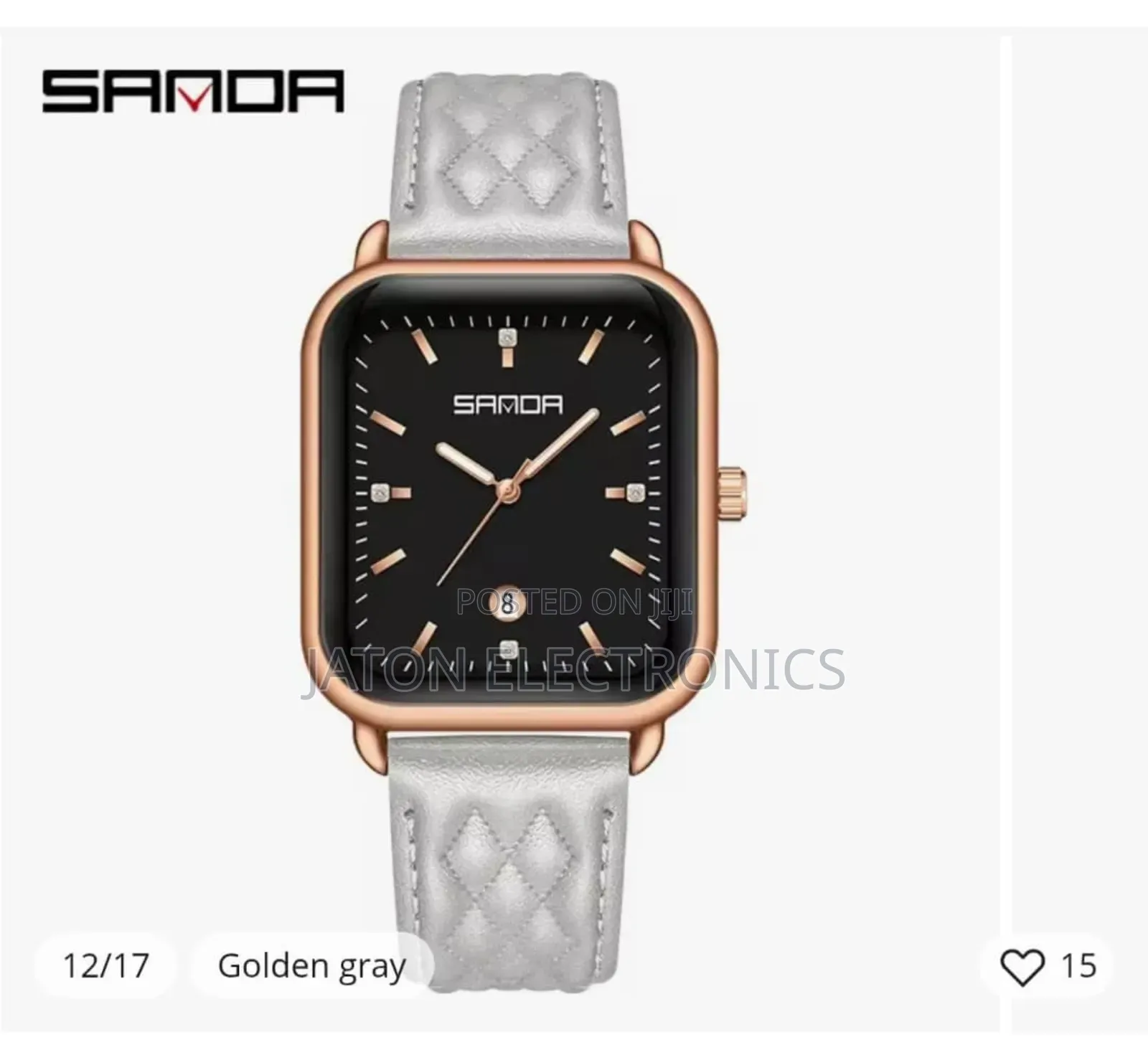 Lady Luxury Watch Leather Date  Water Proof