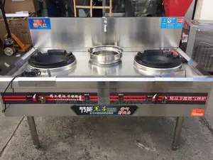 Commercial High Pressure Gas Stove 2 Burner Wok Range