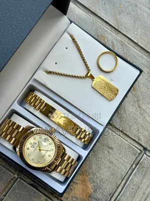 Gold  Watch Full Package Watch , Blacelets , Pete