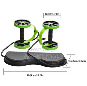 Ab Wheels Roller With Resistance Bands – Full Abdominal