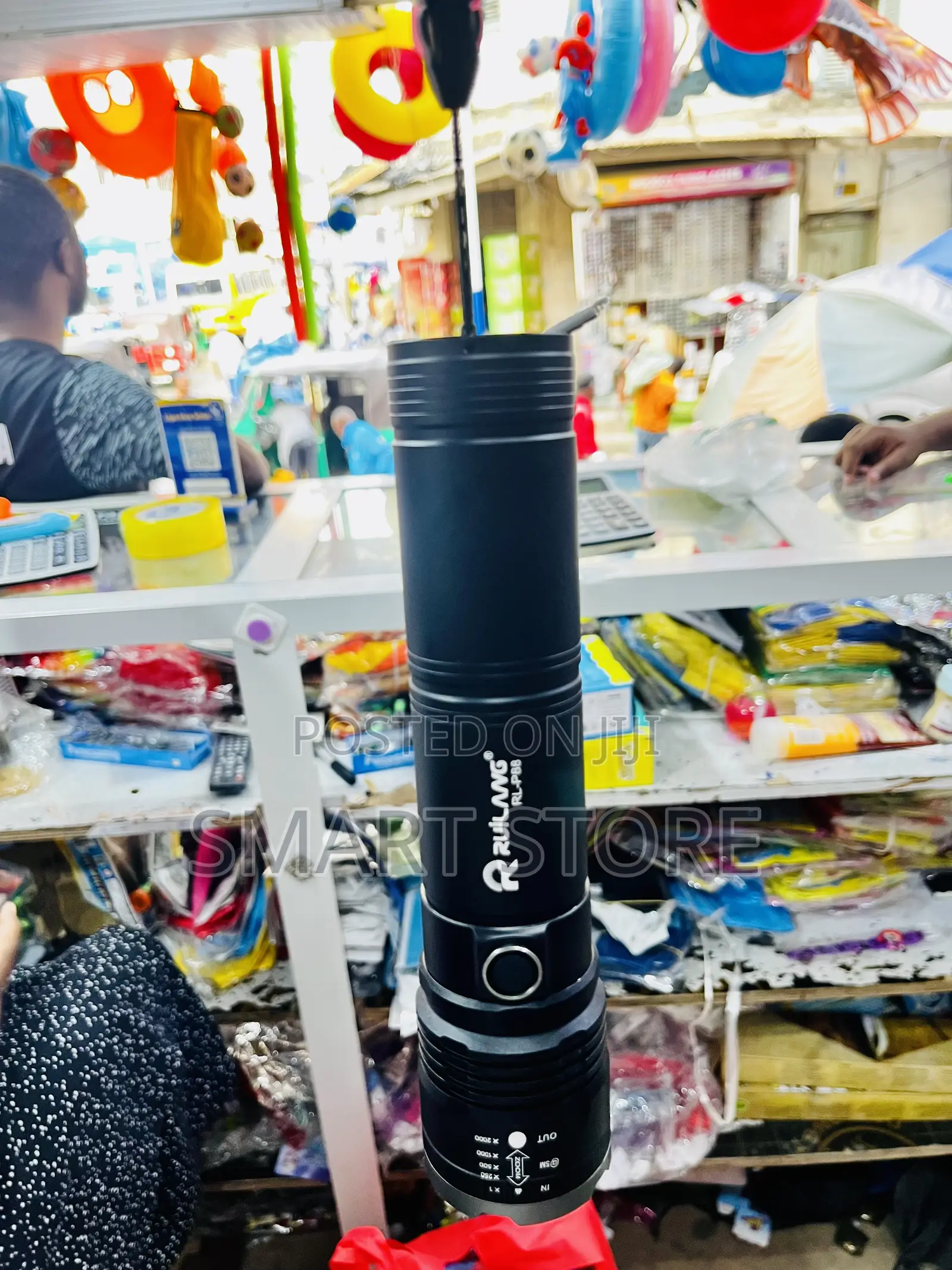 Rechargeable Led Flashlight With Built-in Power Bank Zoom