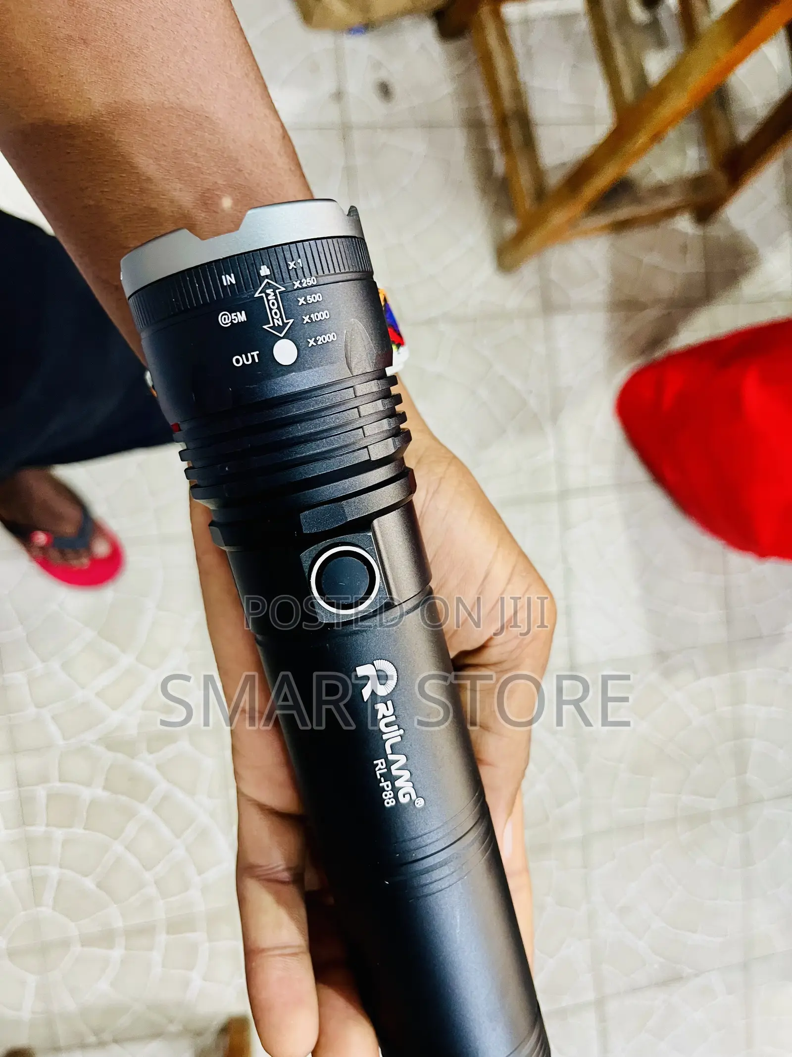 Rechargeable Led Flashlight With Built-in Power Bank Zoom