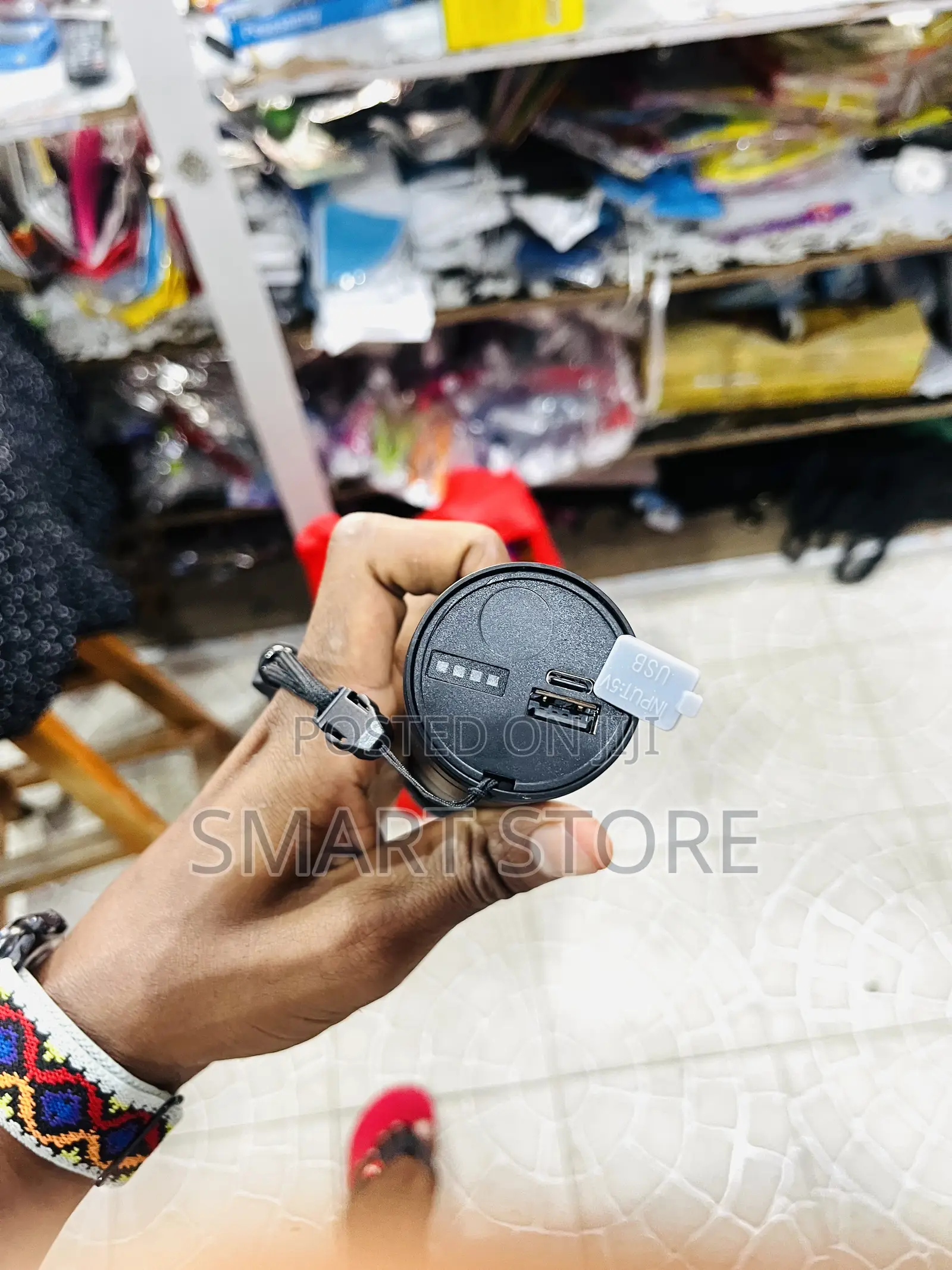 Rechargeable Led Flashlight With Built-in Power Bank Zoom
