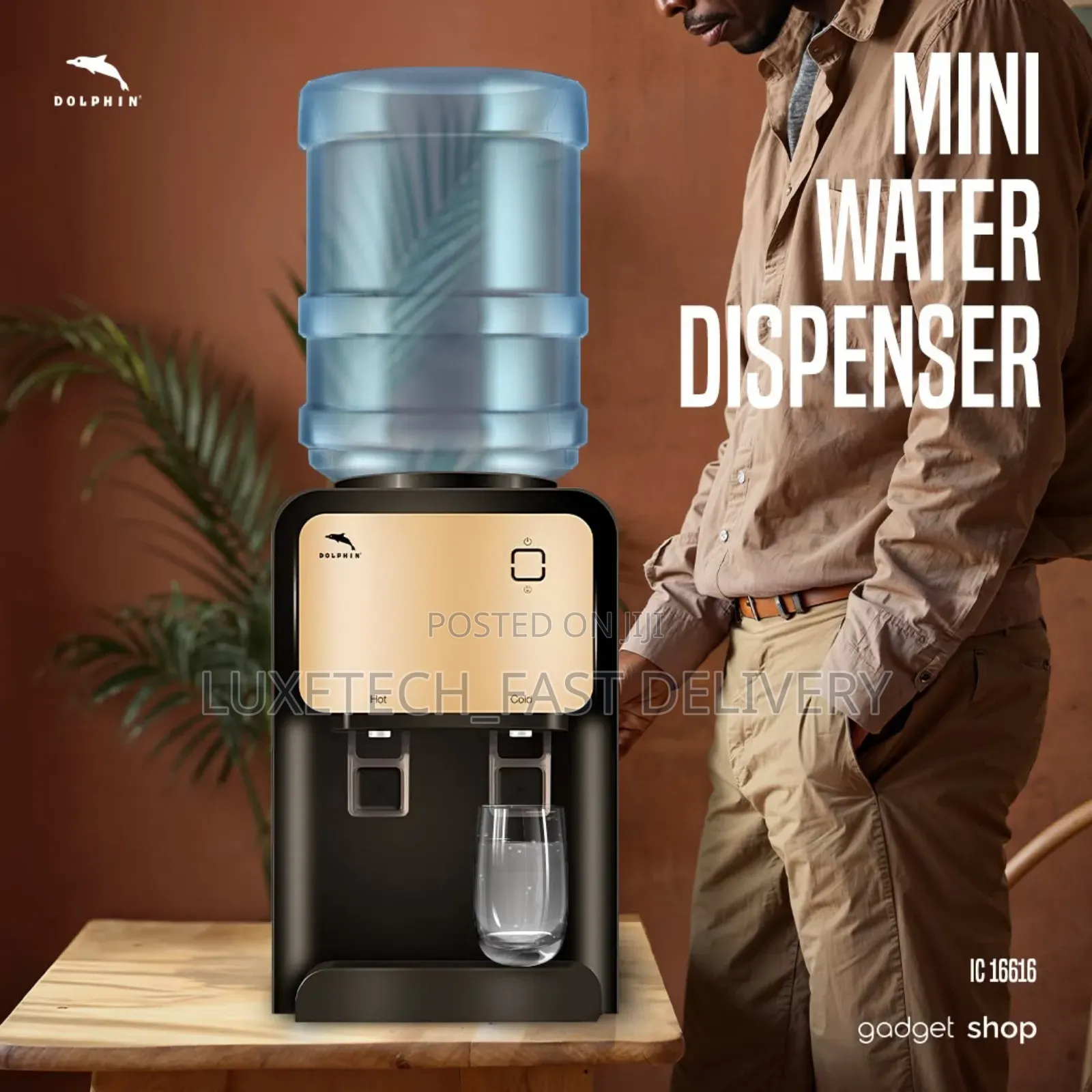 Dolphin Table-Top Mini Water Dispenser for Instant Hot, Cold