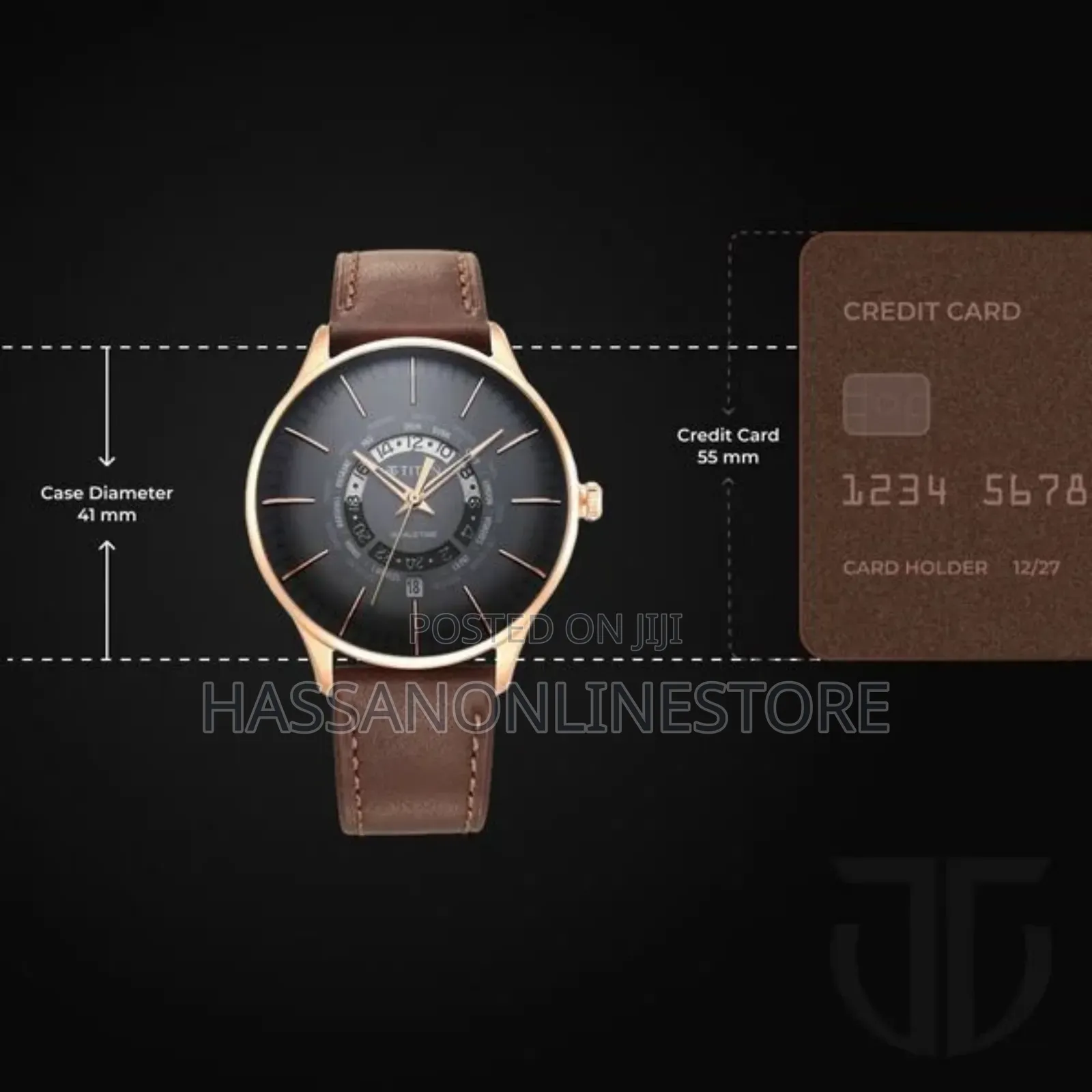 Titan Black Dial World Time With Date Watch for Men