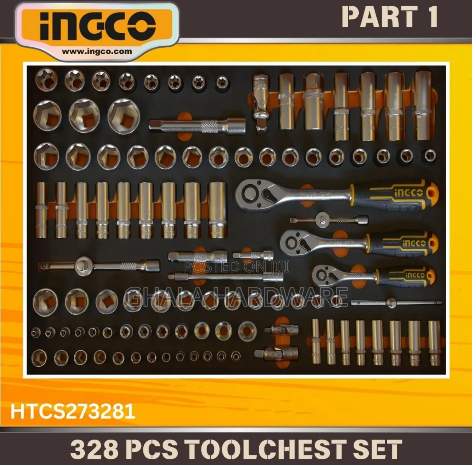 Ingco 328 Pcs Tool Chest Set With 7 Drawers