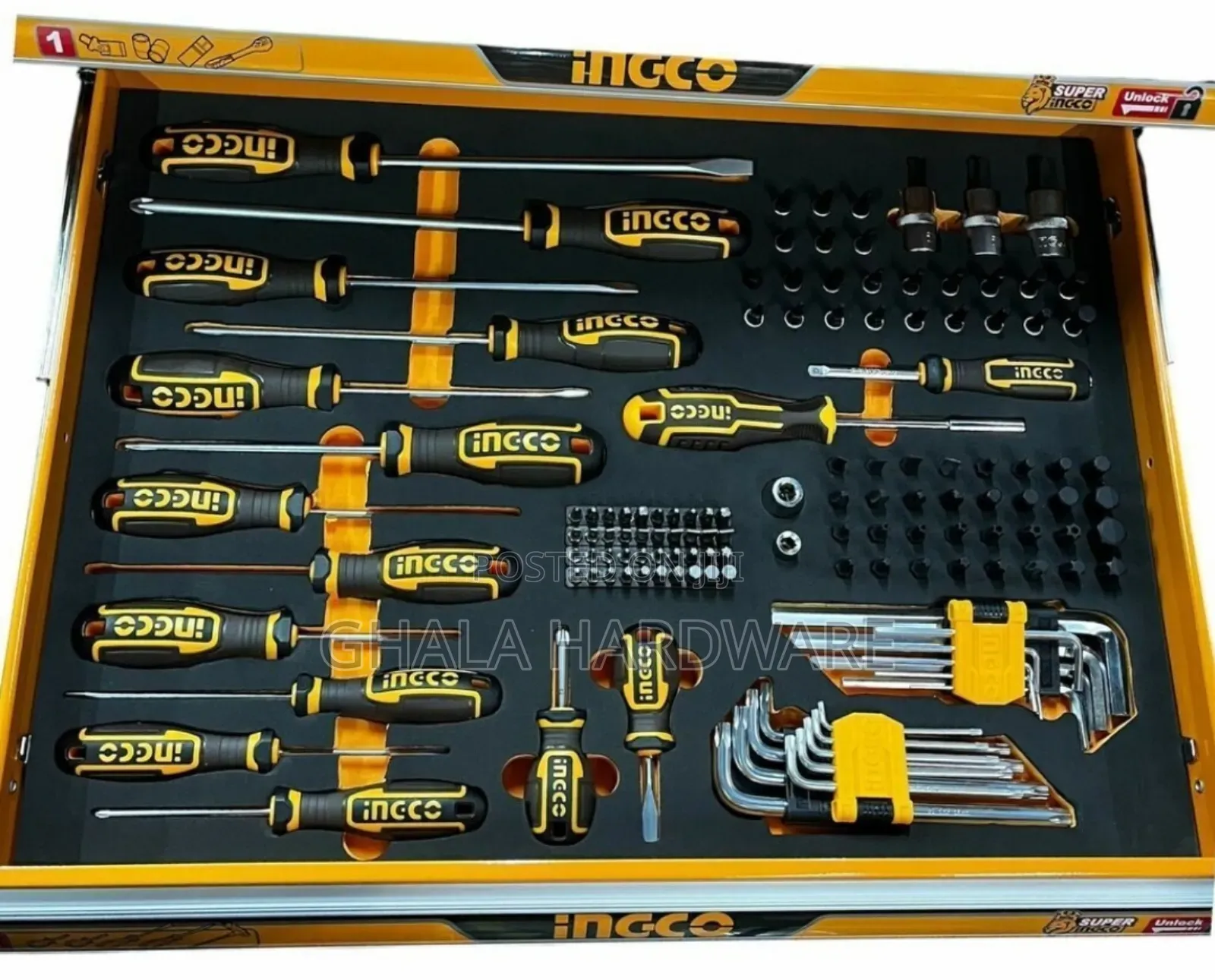 Ingco 328 Pcs Tool Chest Set With 7 Drawers