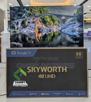 Skyworth Smart Uhd Tv 55 Inch Google Tv Netflix, Youtube