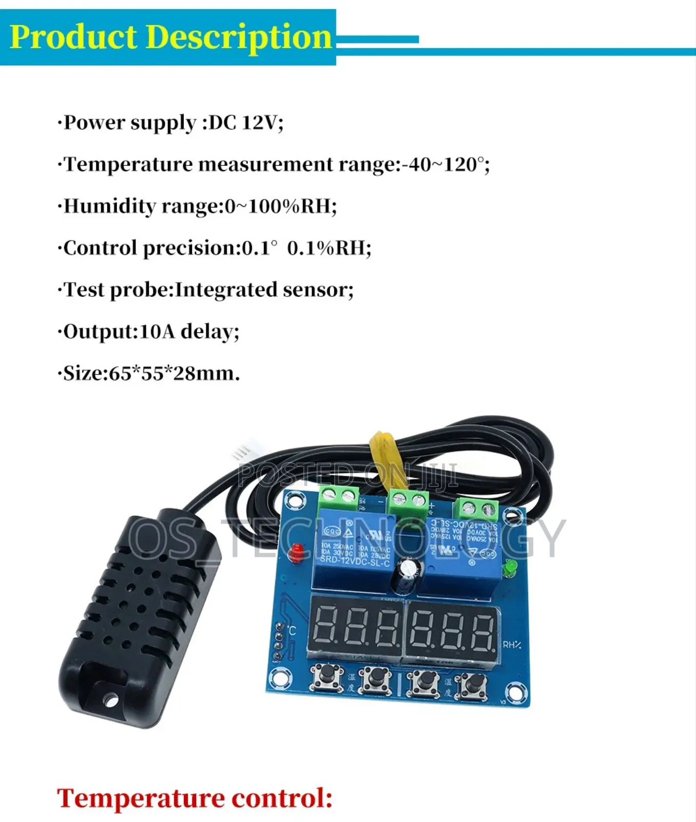 New Temperature Controller And Humidity Controller 12v 20a