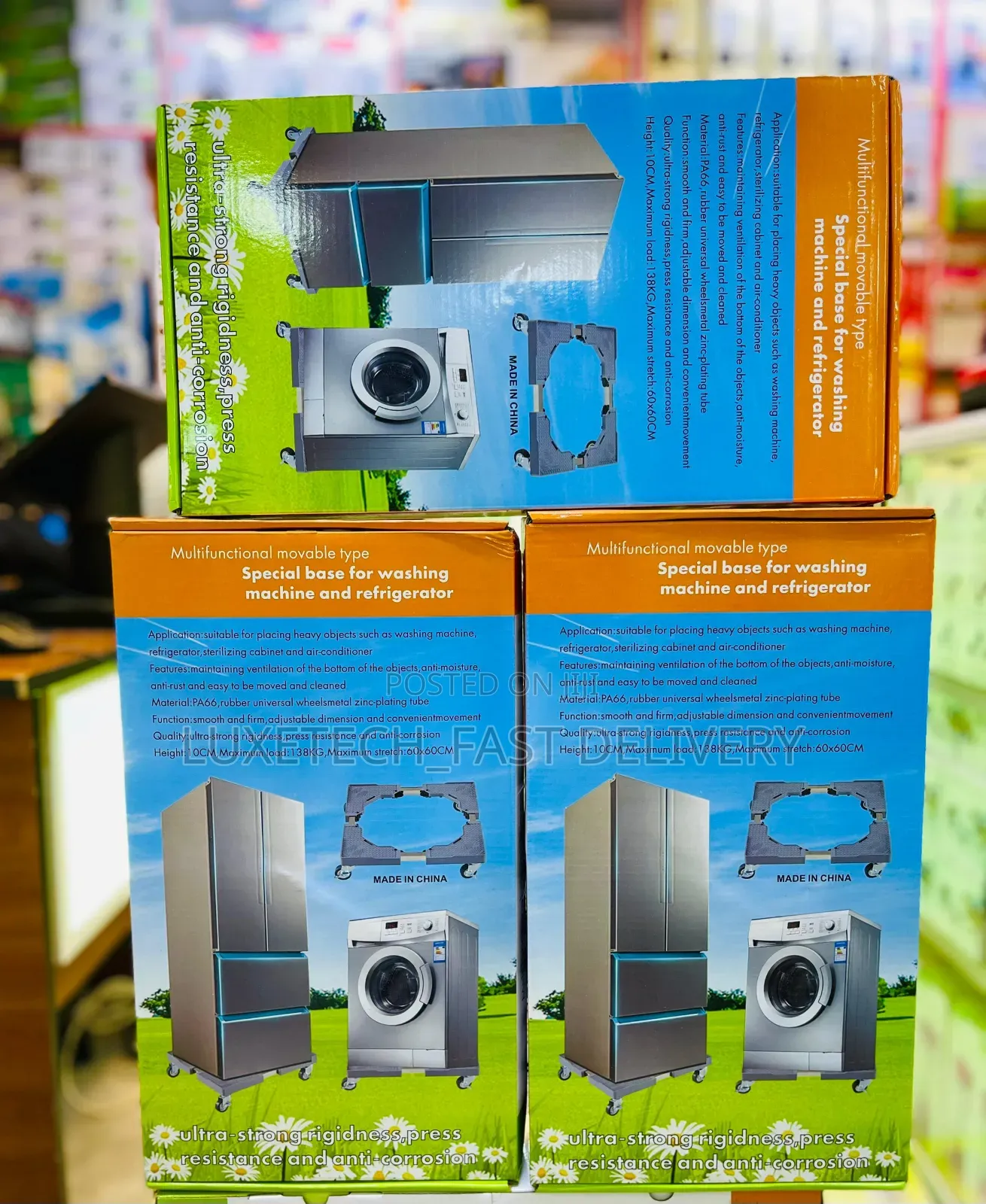 Adjustable Base Stand for Washing Machine and Fridge