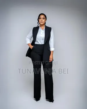 Quality Suit Ladies / Black  and Dark Blue Colour