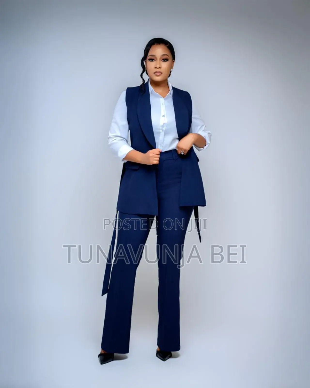 Quality Suit Ladies / Black  and Dark Blue Colour