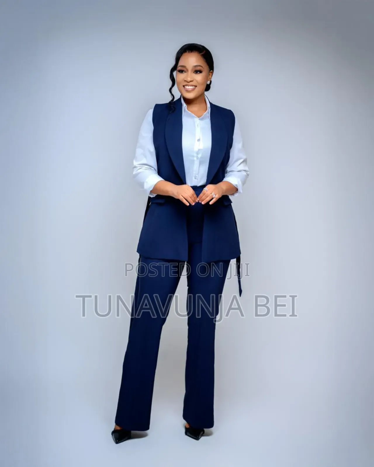 Quality Suit Ladies / Black  and Dark Blue Colour