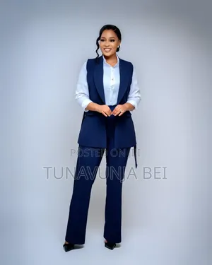 Quality Suit Ladies / Black  and Dark Blue Colour