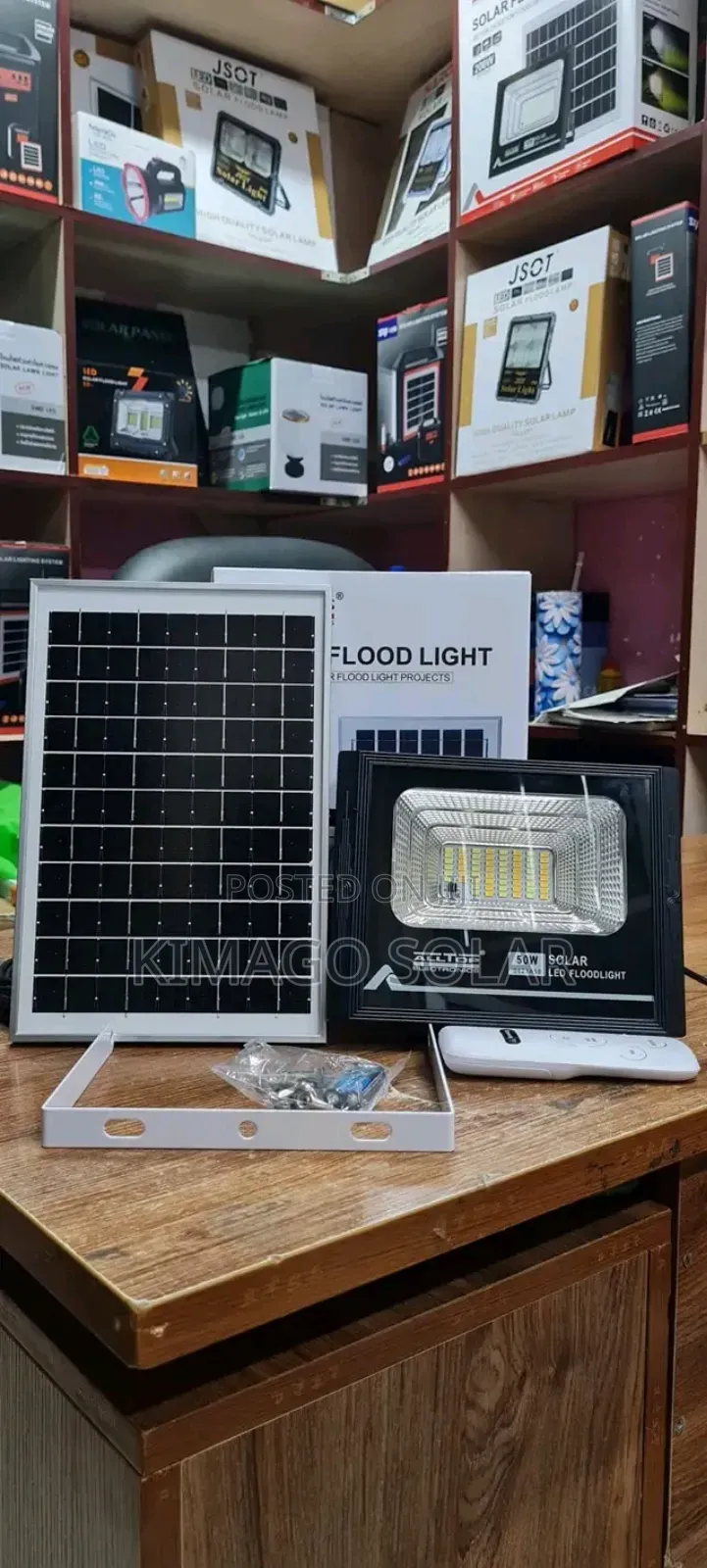 Mwanga Wa Warm Au White, Solar Floodlight 50w