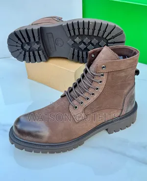 Men's Leather Boots or Shoes Za Ngozi Original and Official
