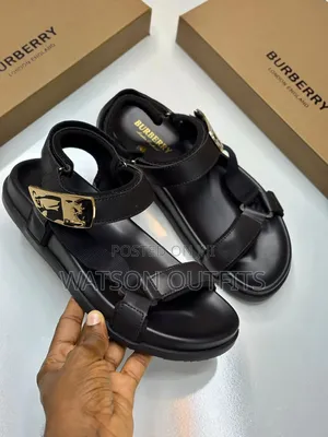 Men's Sandals With Leather Materials Official
