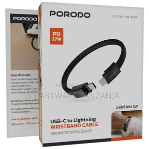 Porodo Usb-c To Lightning Wristband Cable Magnetic Clasp