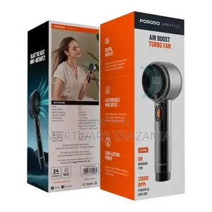 Porodo Lifestyle Air Boost Turbo Fan - Black