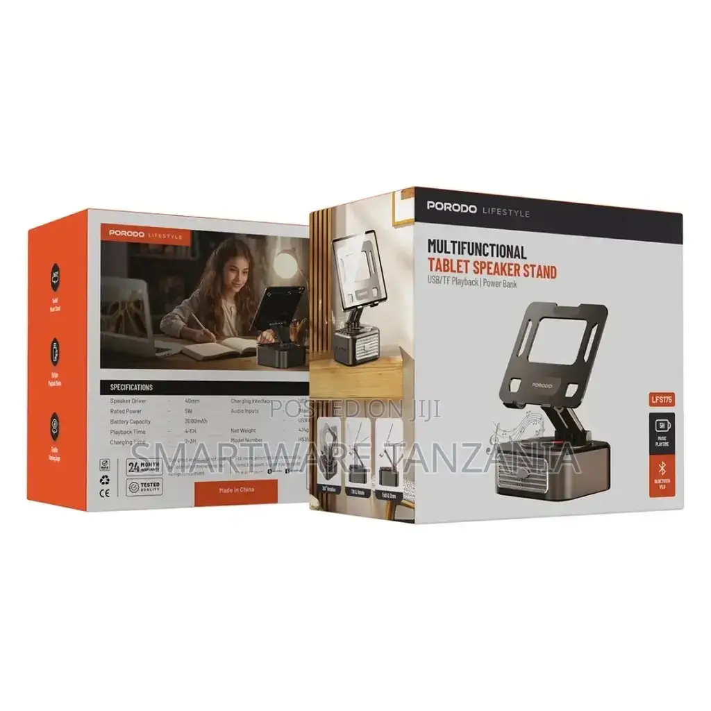 Porodo Lifestyle Multifunctional Tablet Speaker Stand