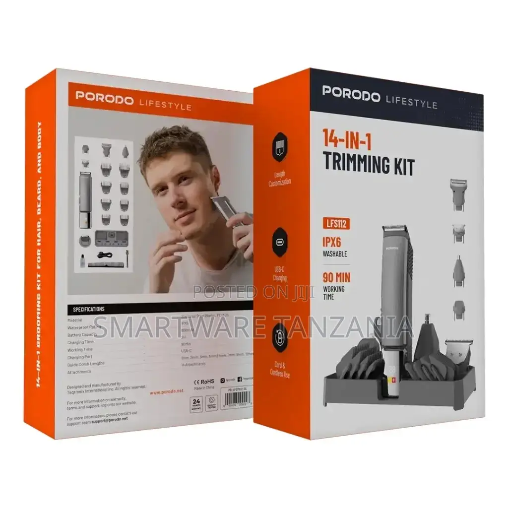 Porodo Lifestyle 14-in-1 Trimming Kit - Silver