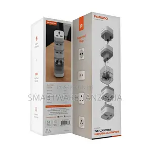 Porodo 150+ Countries Universal Ac Adapters - White