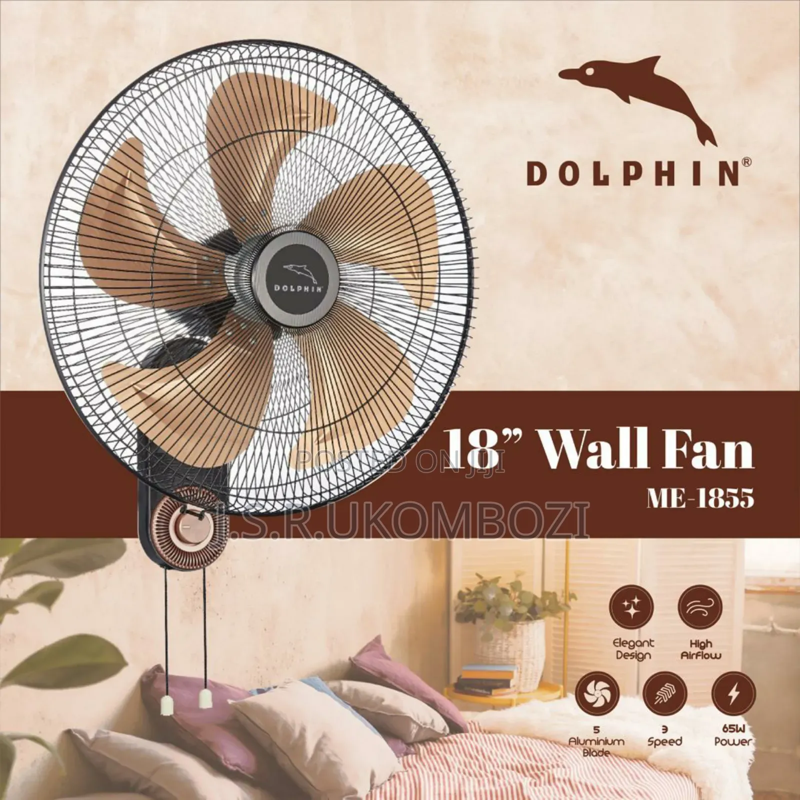 Dolphin Wall Fan 18